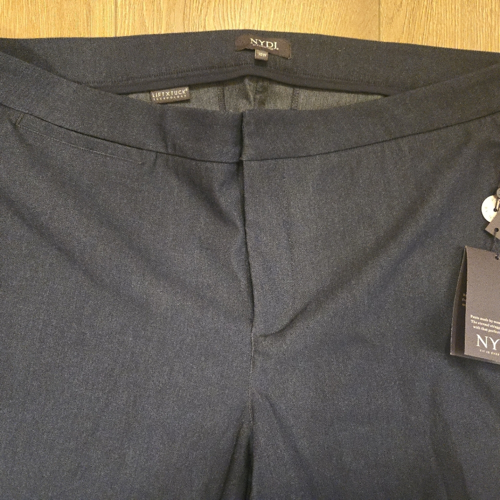 [NWT] NYDJ Plus Size Slim Trouser Ankle Pants Dark Blue Heather 18W - Picture 7 of 16